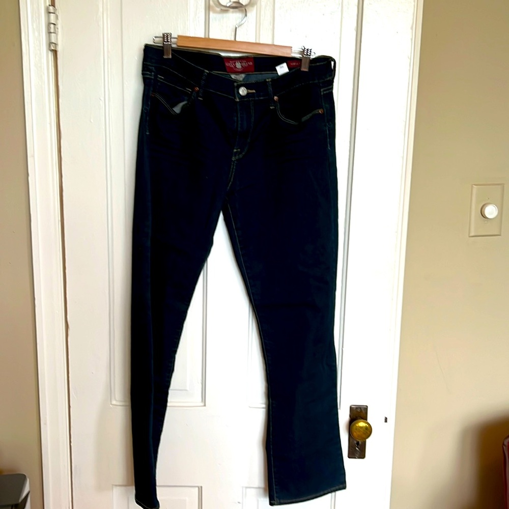 Lucky brand jeans, Sophia straight leg, ankle, size 14 / 32, dark blue.